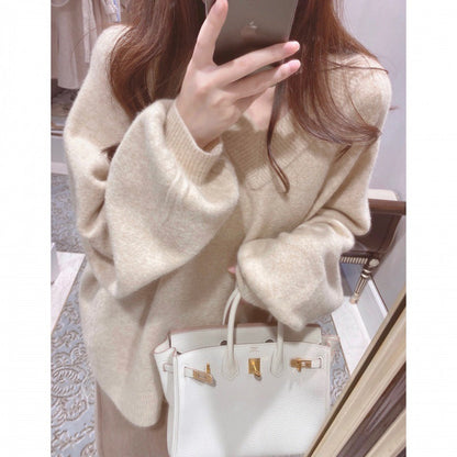 Damen Oversized V-Pullover Weich Norvielle