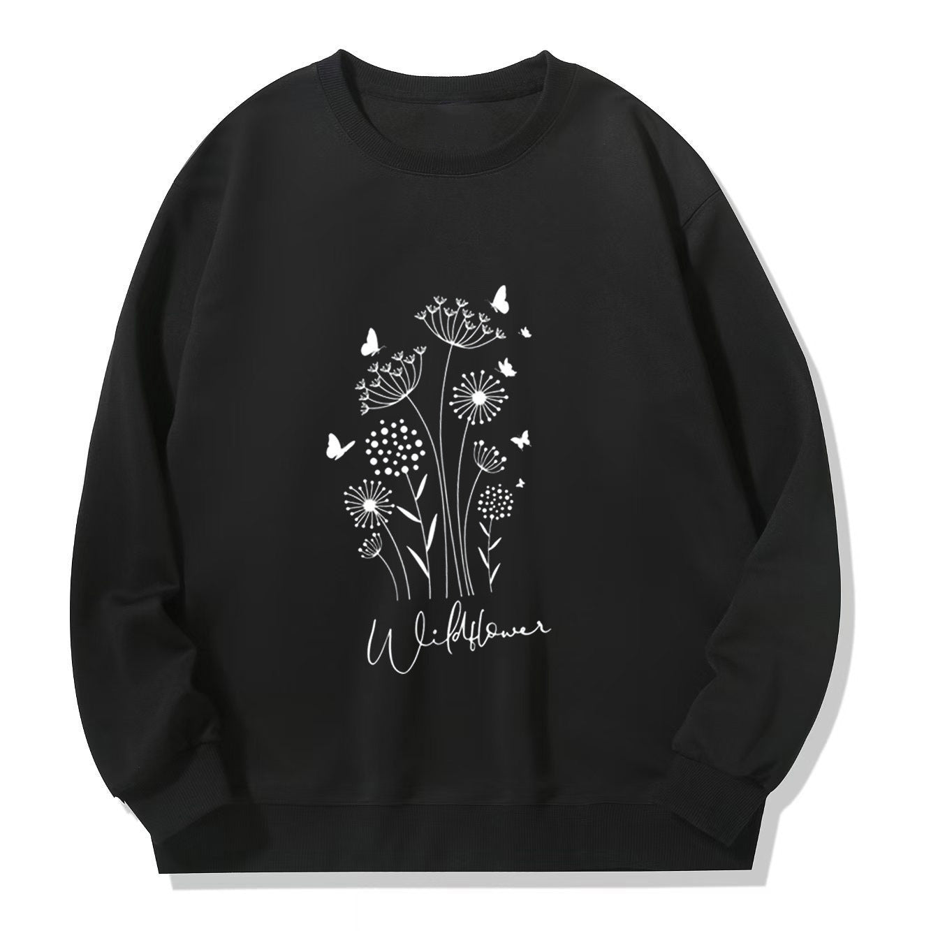 Damen Sweatshirt Floralmuster Kuschelig Weich Norvielle