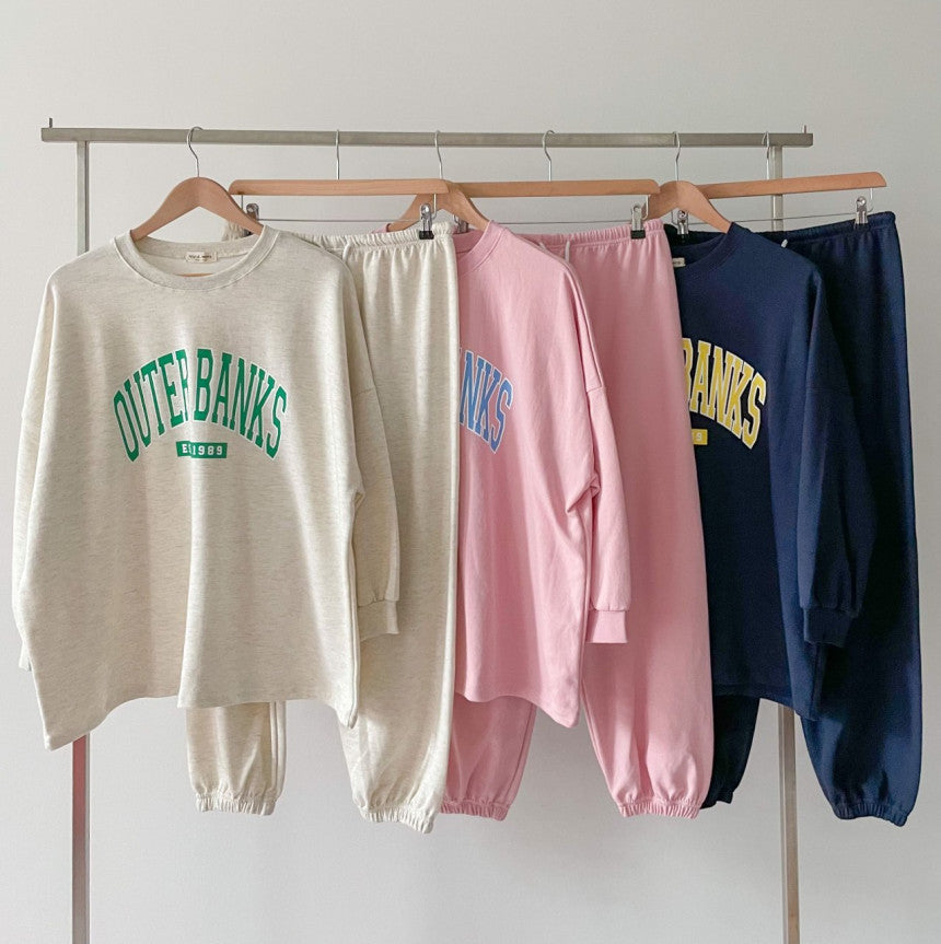 Damen Sweatshirt Jogginghose Set mit Logo Norvielle