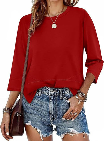 Damen Pullover 3/4 Ärmel Norvielle