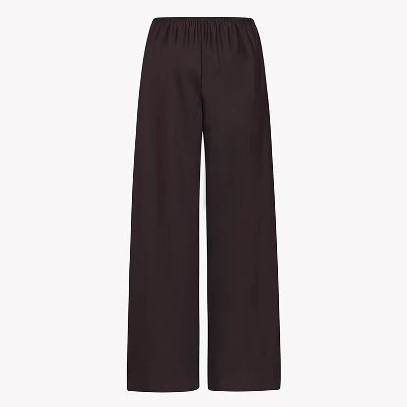 Damen Weite Stoffhose Elastischer Bund Norvielle