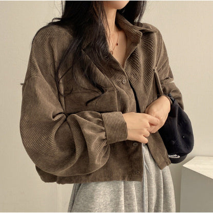 Herrenjacke Cord Weich Puffärmel