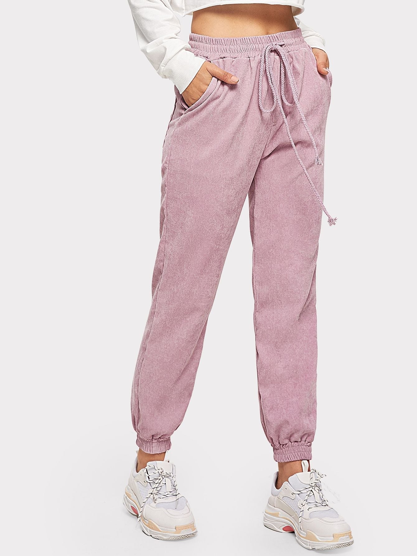 Damen Sweatpants Elastischer Bund Praktische Taschen Norvielle