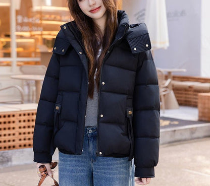 Damen Steppjacke Hochkragen Praktische Taschen