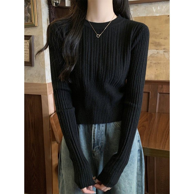 Damen Rippstrickpullover Verlängerte Ärmel Fein Norvielle
