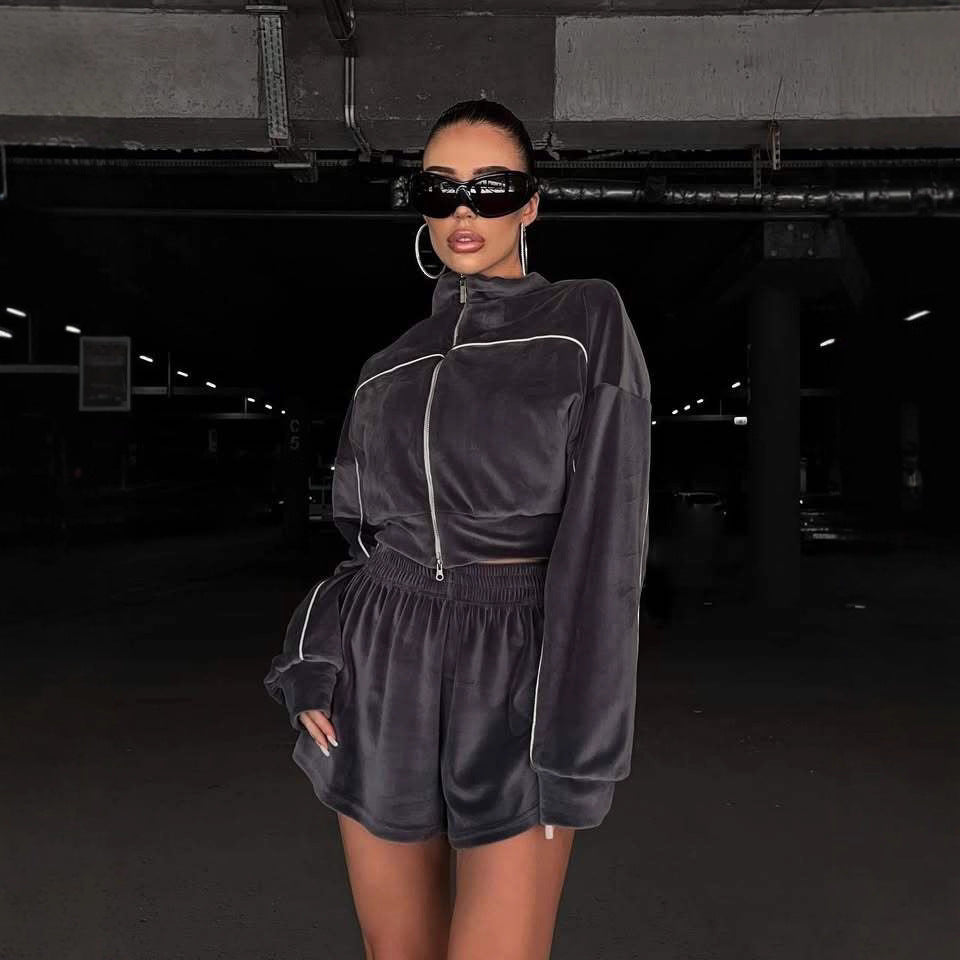 Damen Loungewear-Set mit Shorts und Oversized-Oberteil Norvielle