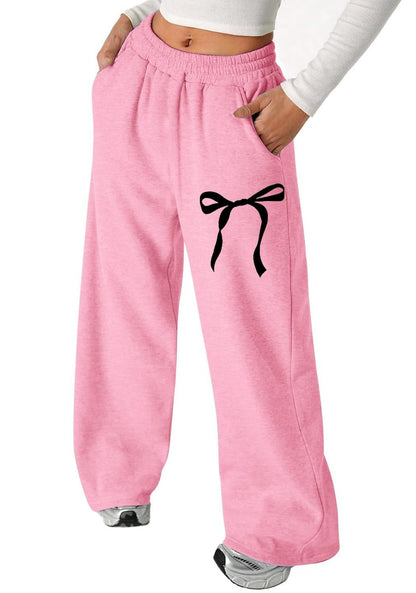 Damen Freizeithose Schleifenmuster Baumwolle Bequem Norvielle