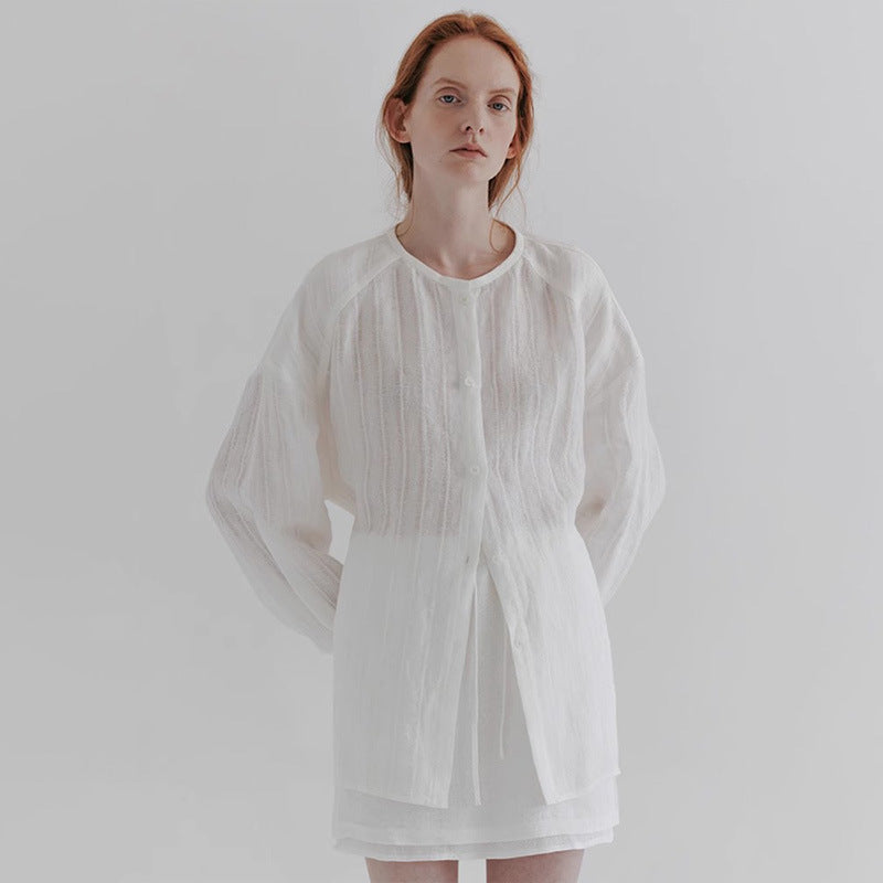 Damen Longshirts Feine Struktur Norvielle