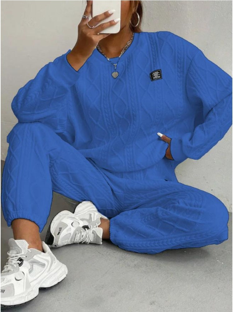 Damen Strickanzug Strukturiert Bequem Norvielle