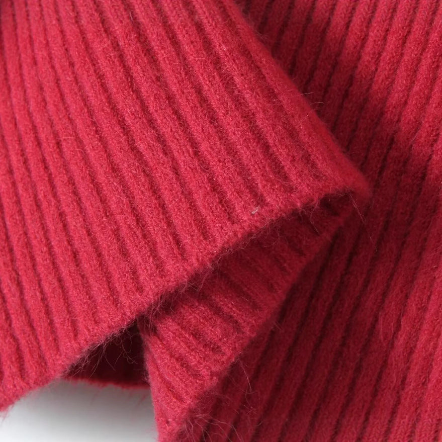 Damen Grobstrickpullover Stehkragen Norvielle