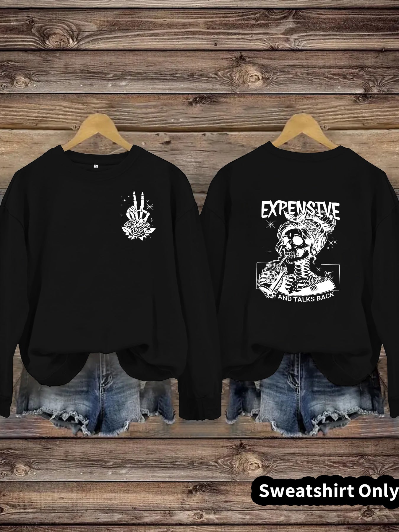 Damen Sweatshirt Kreatives Motiv Lässiger Schnitt Norvielle