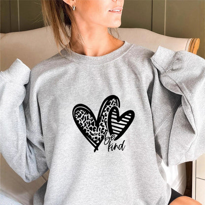 Damen Sweatshirt Herzmotiv Lässiger Schnitt Norvielle