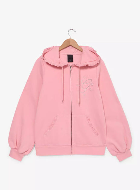 Damen Kapuzenjacke Rüschendetails Norvielle