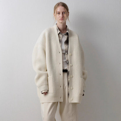 Damen Grobstrickcardigan Übergroße Ärmel Norvielle