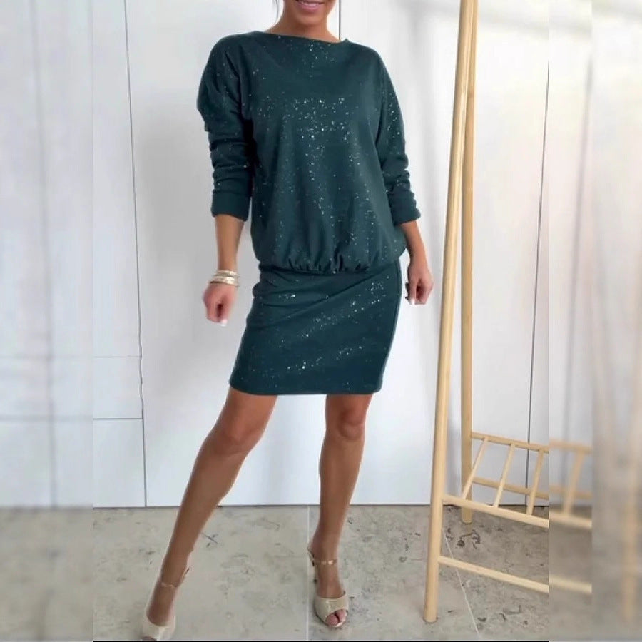Damen Oversized Kleid Schimmernde Akzente Norvielle