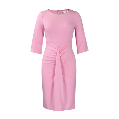 Damen Kleid mit Raffungen Figurbetonter Stil
