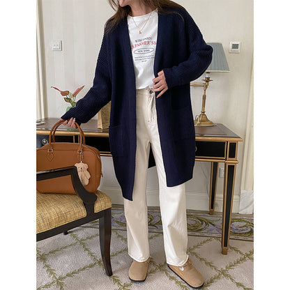 Damen Strickcardigan Leicht 2 Taschen Norvielle