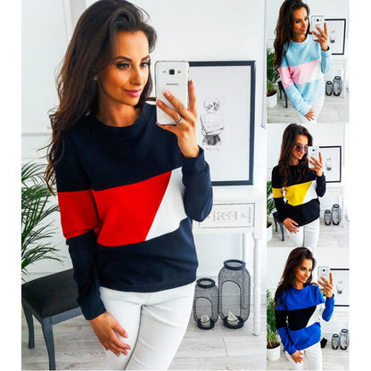 Damen Sweatshirt Lässig Farbblockdesign Norvielle - Norvielle