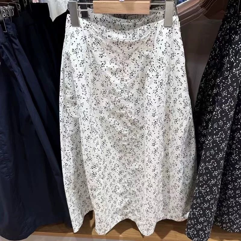 Damen Midirock Elastischer Bund Seitentaschen Norvielle