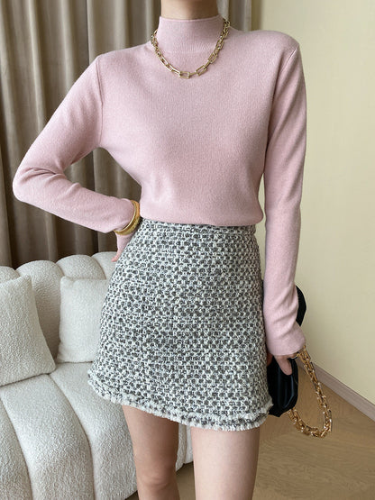 Damen Feinstrickpullover Hochkragen Norvielle
