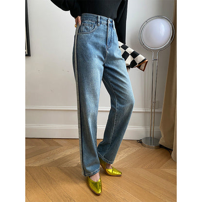 Damen High-Waist Jeans Lässiger Schnitt Norvielle Denim - Norvielle