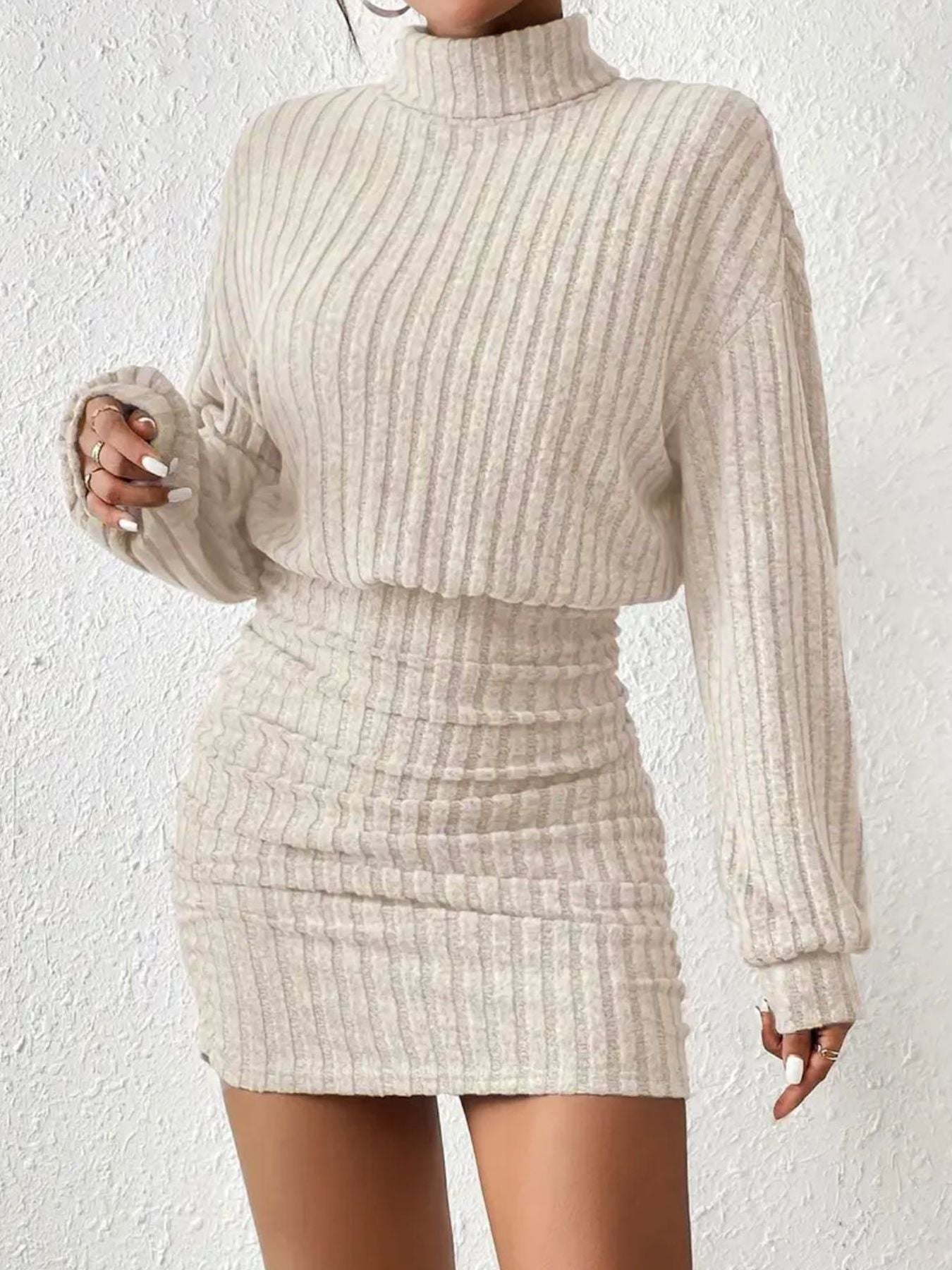 Damen Strickpullover Mit Rock Norvielle