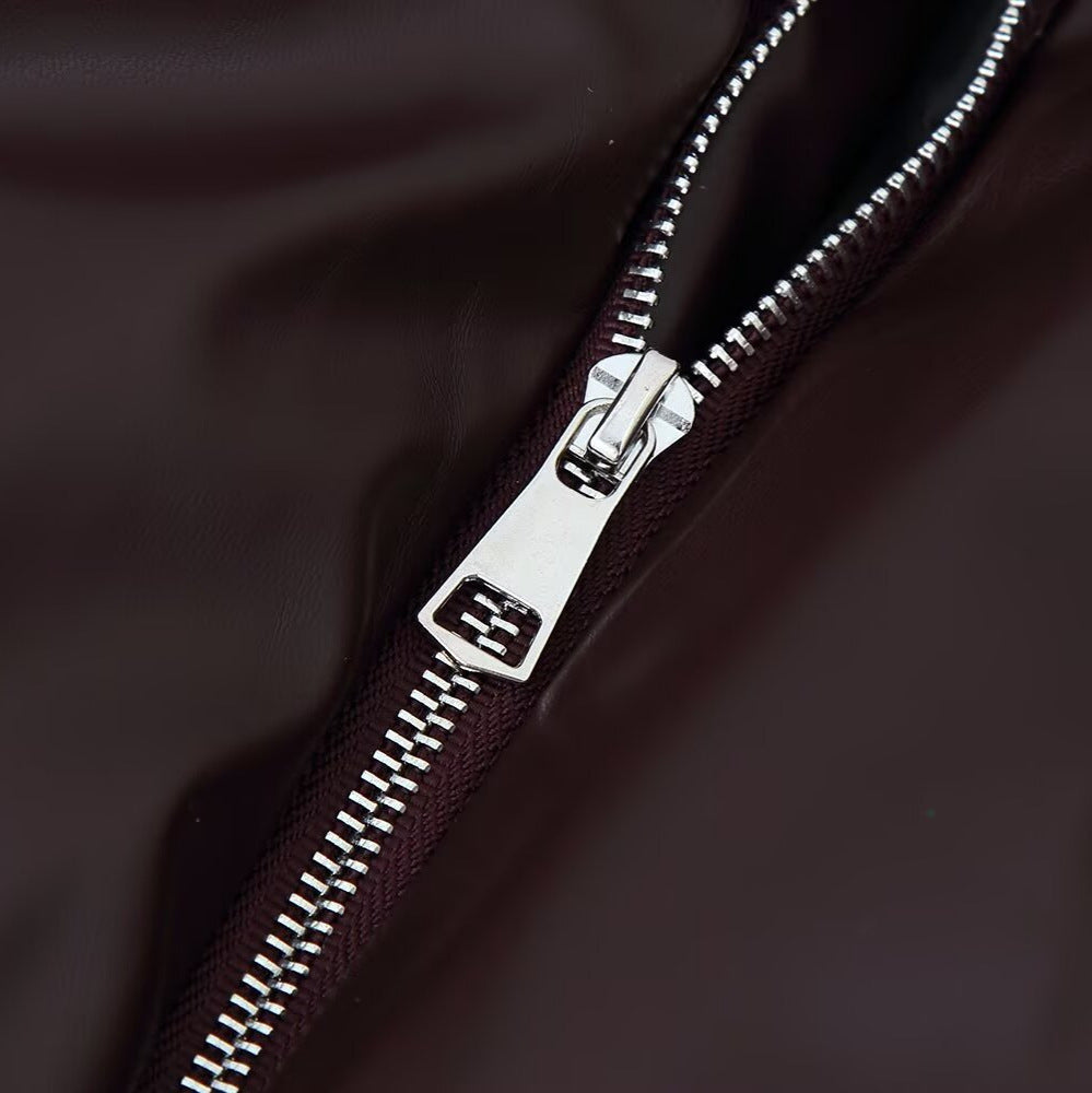 Damen Cropped Jacke Voluminöser Stehkragen Norvielle