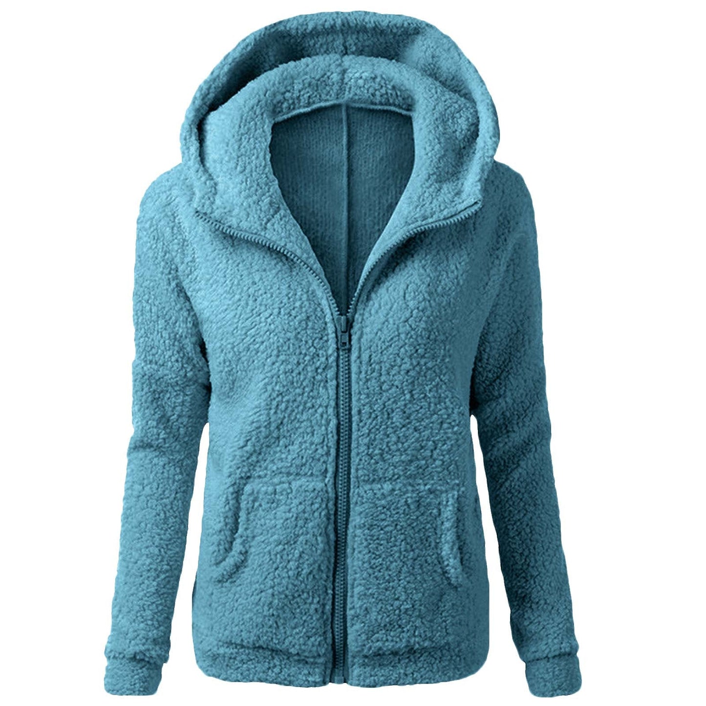 Damen Fleecejacke Kapuze Norvielle