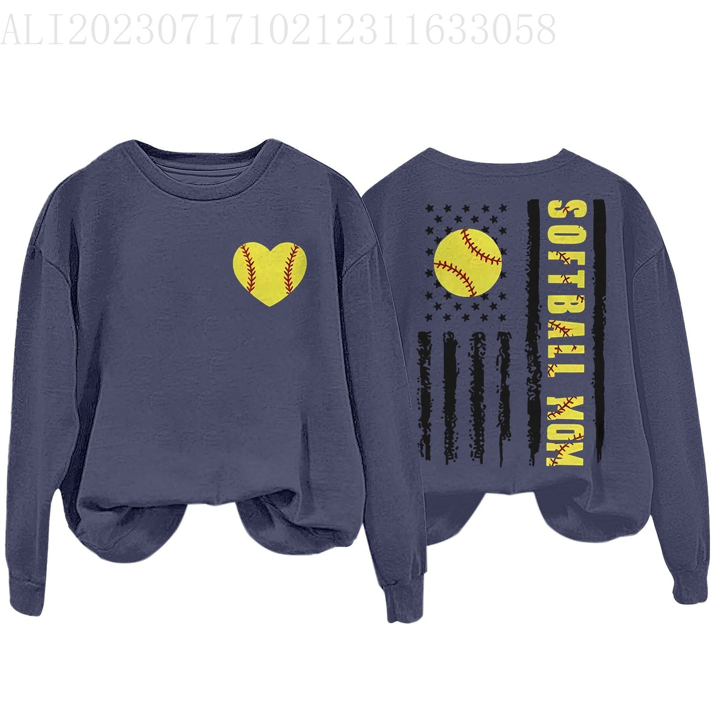 Damen Sweatshirt Softball-Design Norvielle
