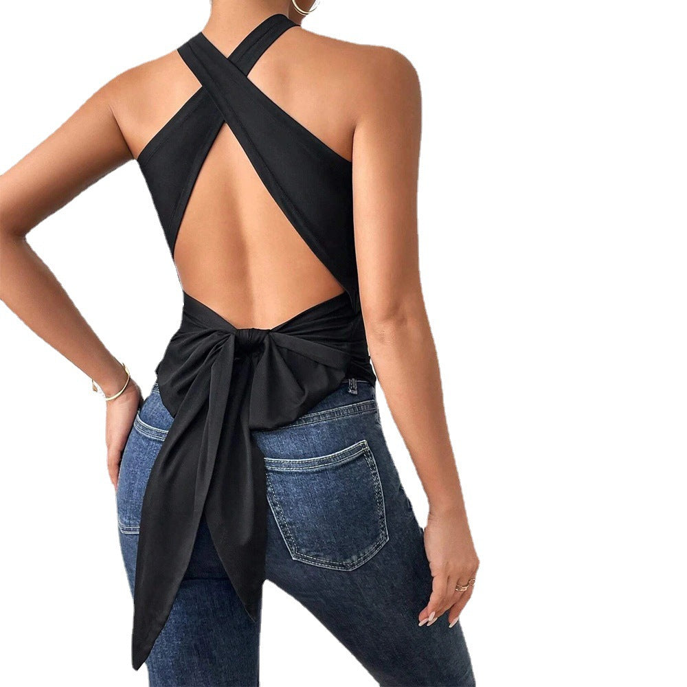 Damen Bodysuit Figurbetont Norvielle Kreuzausschnitt