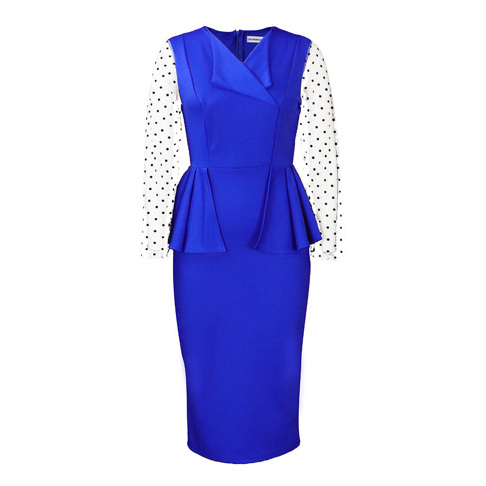Damen Business-Kleid Puffärmel Norvielle Elegantes