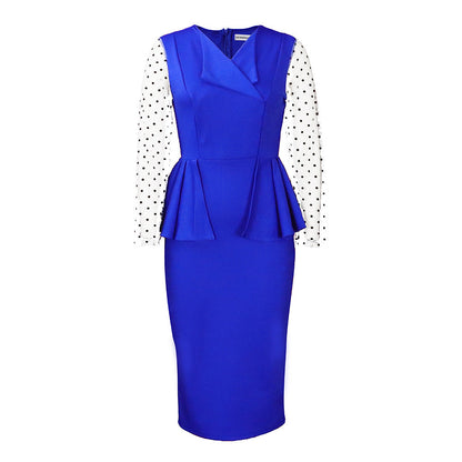 Damen Business-Kleid Puffärmel Norvielle Elegantes