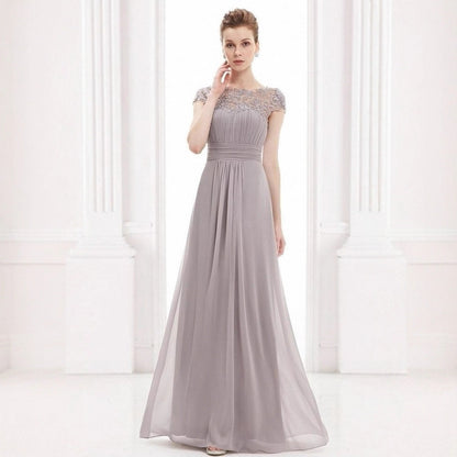 Damen Abendkleid Spitze Fließender Rock Norvielle
