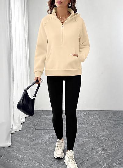 Damen Hoodie Kordelzug Sportlich Norvielle