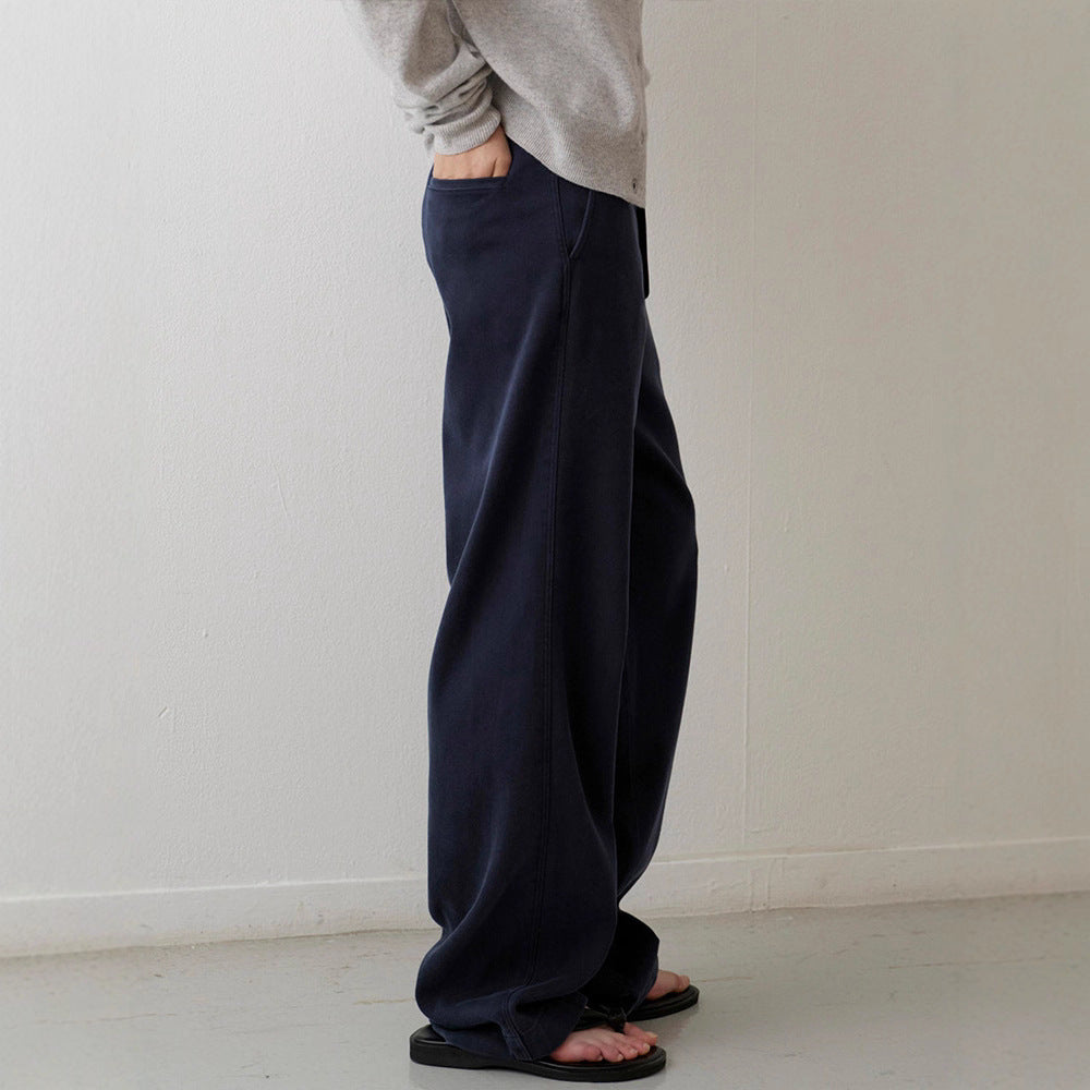 Damen Weite Denimhose Hochbund