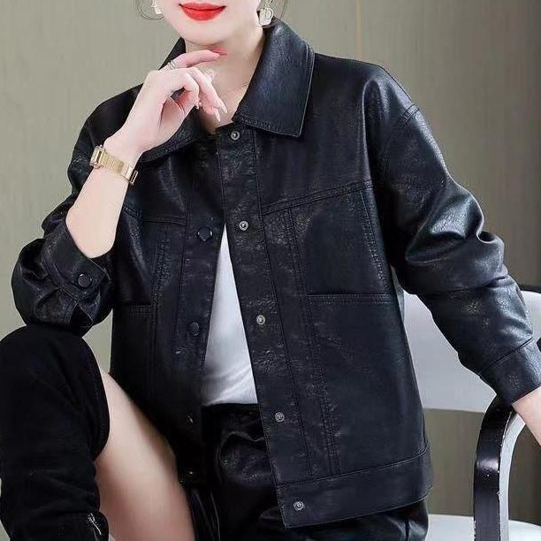 Damen Lederjacke Biker-Stil