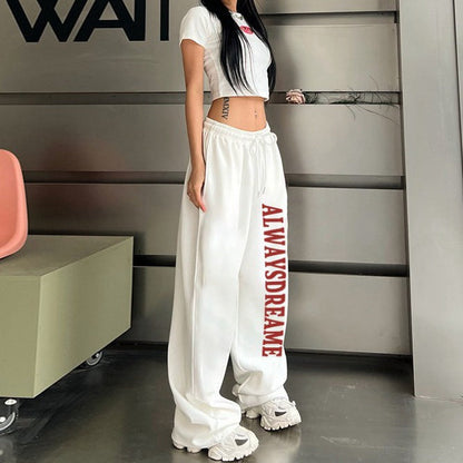 Damen Sweatpants Elastischer Bund Baumwolle