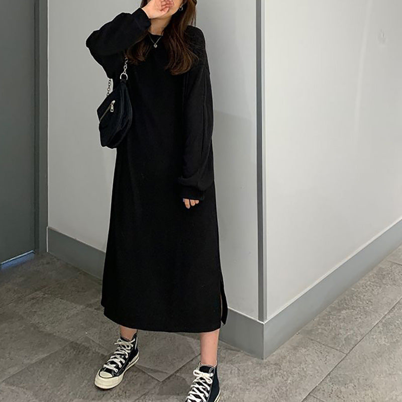 Damen Maxikleid Langärmlig Strukturiert Norvielle