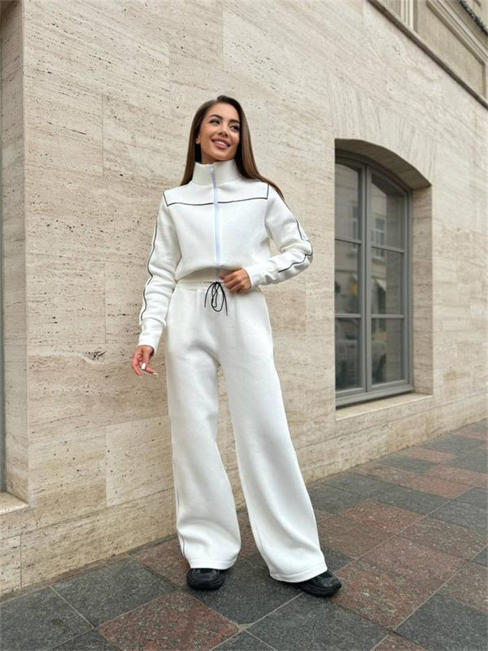 Damen Sweat-Set Hochkragen Weites Design Norvielle