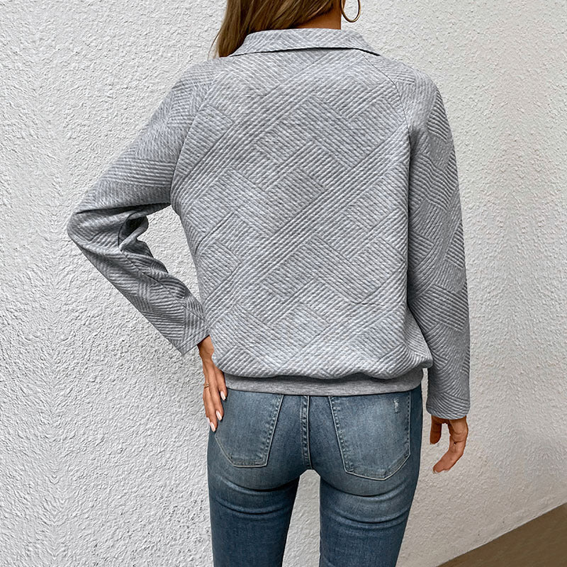 Damen Kapuzenpullover Strukturiert Kängurutasche Beige