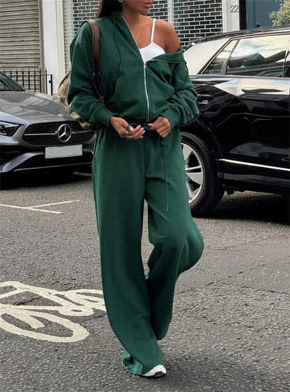 Damen Kapuzenpullover Set mit Jogginghose Norvielle