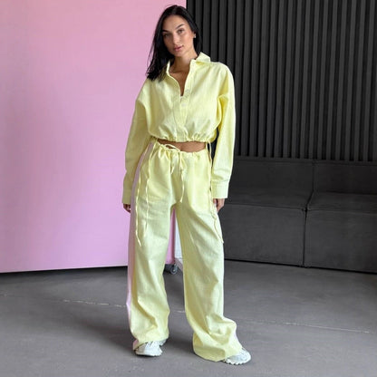 Damen Lässiges Hemd und Hose Set Norvielle