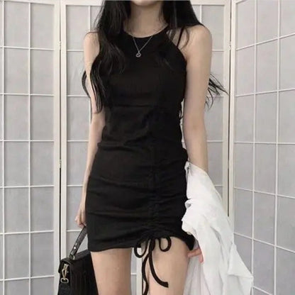 Damen Minikleid Figurbetont Raffung Norvielle - Norvielle