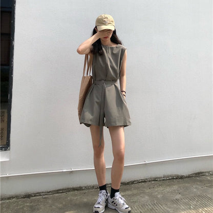 Damen Jumpsuit Tailliert Polyester Praktische Taschen