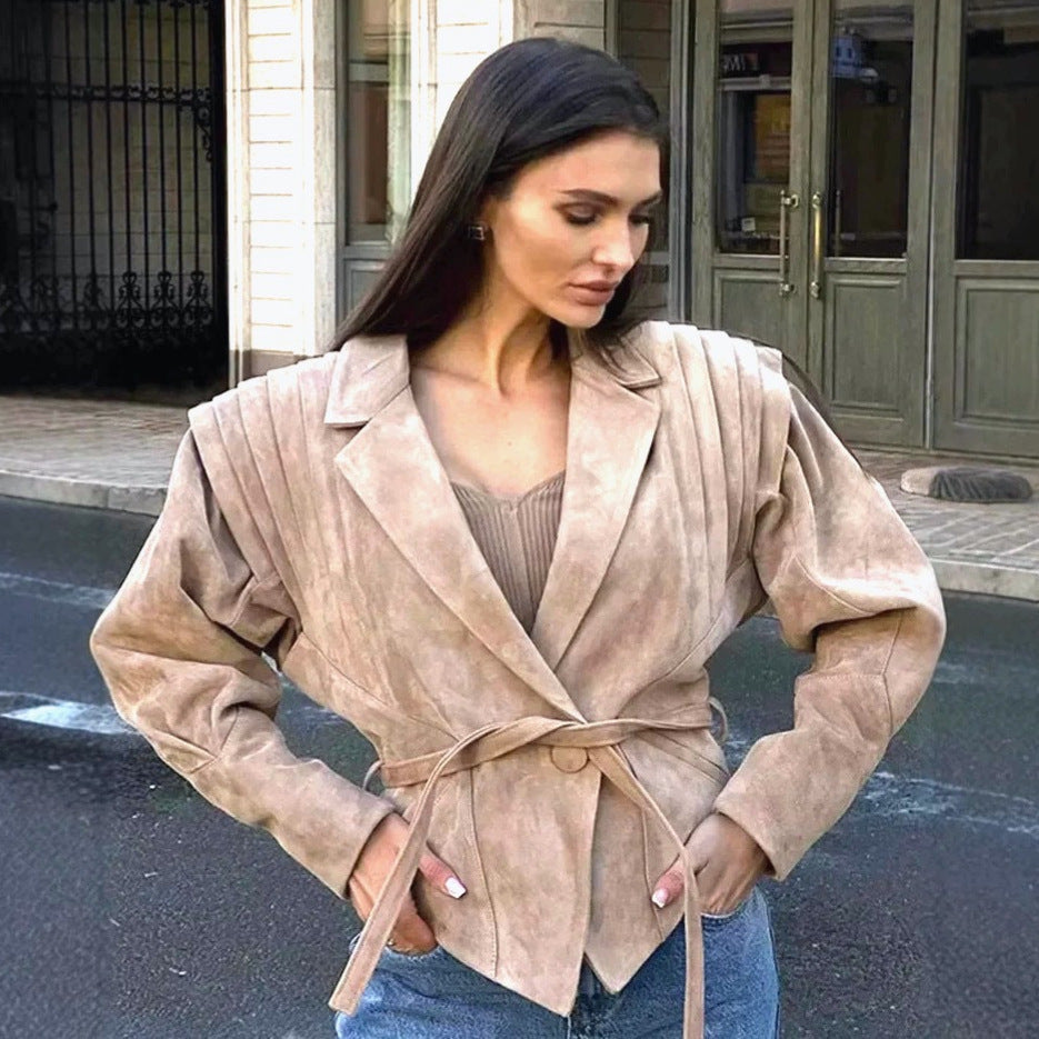 Damen Blazerjacke Tailliert Strukturierte Schultern Norvielle