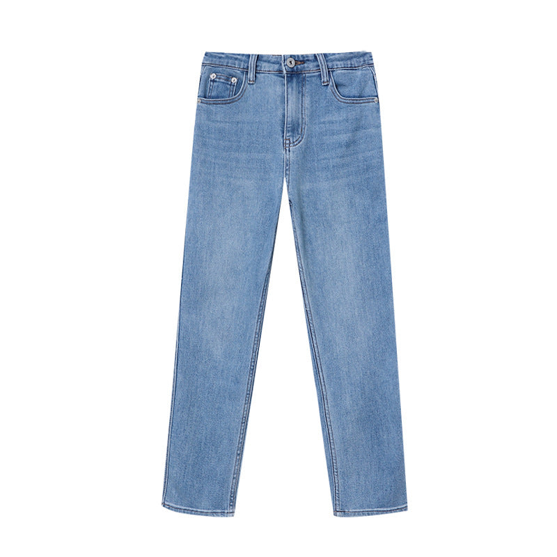 Damen Hochgeschnittene Jeans Umklappsaum Norvielle