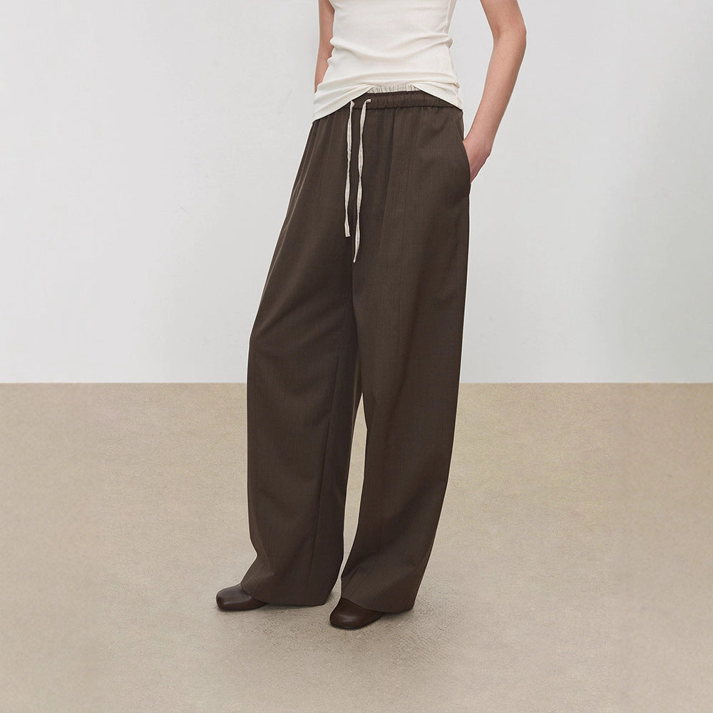 Damenhose Weite Stoffhose Elastischer Bund Norvielle