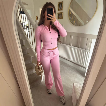 Damen Jumpsuit Eleganter Knopfverschluss Lässiger Schnitt