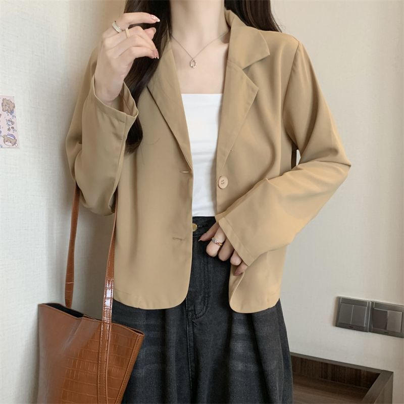 Damen Kurzjacke Eleganter Knopf-Ausschnitt Norvielle