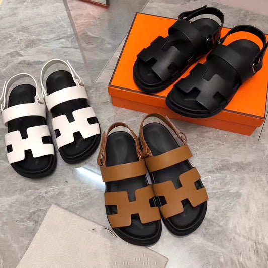Herren Sandalen Leder Braun - Norvielle